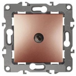 Розетка TV проходная, Эра12, медь, 12-3102-14