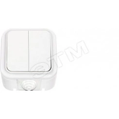 Беларусь Выключатель двухклавишный IP44 наружный А5 6-224 Беларусь Выключатель двухклавишный IP44 наружный А5 6-224