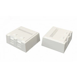 Корпус SBB4-2-WH настенной розетки для установки 2-х вставок типа Keystone Jack