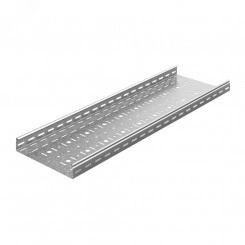 Универсальный лоток перфорированный 150х50х3000, толщ. 1,0 мм, Сендзимир цинк