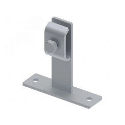 Держатель для круглых проводников, исполнение с монтажной пластиной, L-100. Материал - горячеоцинкованная сталь. Держатель для круглых проводников, исполнение с монтажной пластиной, L-100. Материал - горячеоцинкованная сталь.