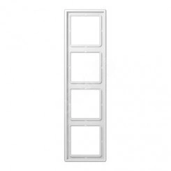 Рамка 4-я для горизонтальной/вертикальной установки  Серия- LS990  Материал- дуропласт  Цвет- белый
