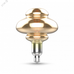 Лампа светодиодная филаментная LED 8 Вт 330 Лм 2400К E27 BD160 теплая тонированная колба Black Filament Gauss