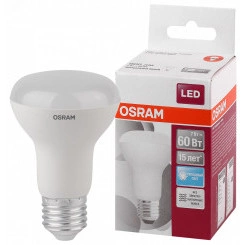 Лампа светодиодная LED 7Вт Е27 STAR R63 (замена 60Вт), нейтральный белый свет Osram