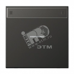 Клавиша для контрольного выключателя с подсветкой с полем для надписи антрацит