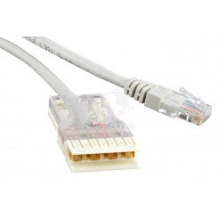 Патч-корд 110 тип-RJ45 1 пара LSZH серый (1м)