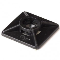 Монтажная база двойная самоклеящаяся 28x28, черная для хомутов шириной до 4,8мм