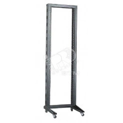 Стойка однорамная 19 дюймов 42 юнита 600x600 на роликах черная