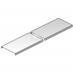 Универсальная крышка, высота - 10 мм, ширина - 250 мм, длина - 2000 мм, толщина - 0,75 мм, кратность - 2м, ZM - Оцинкованная сталь (цинк-магниевое покрытие MAGNELIS)