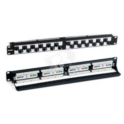 Патч-панель 19 1U с угловыми портами 24 портов RJ-45 категория 5e Dual IDC Патч-панель 19 1U с угловыми портами 24 портов RJ-45 категория 5e Dual IDC