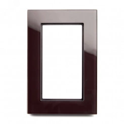 Рамка 2-местная (без перемычки), серия Катрин, шоколад Рамка 2-местная (без перемычки), серия Катрин, шоколад