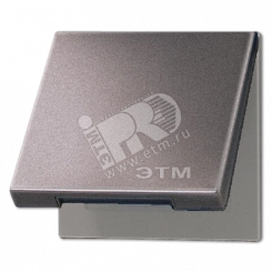 Крышка откидная для штепсельных розеток с платой 50х50мм антрацит Крышка откидная для штепсельных розеток с платой 50х50мм антрацит