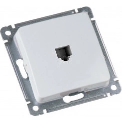 MASTER Розетка телефонная скрытой установки, в рамку, белый