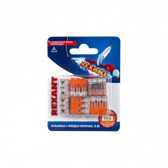 Клемма универсальная компактная СМК 221-413, 3-проводная до 4,0 кв мм, 10 шт Клемма универсальная компактная СМК 221-413, 3-проводная до 4,0 кв мм, 10 шт