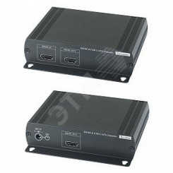 Удлинитель HDMI KVM (комплект приёмник + передатчик) по Ethernet до 120м (CAT5e).