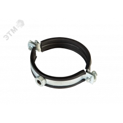 Хомут трубный с рез.профилем (74-80мм) 2 1/2' M10 оцинкованный Хомут трубный с рез.профилем (74-80мм) 2 1/2' M10 оцинкованный