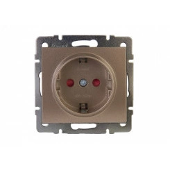 Розетка RAIN с защитой от детей керамика бронза матовая механизм Розетка RAIN с защитой от детей керамика бронза матовая механизм