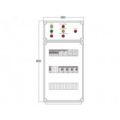 Щит управления электрообогревом DEVIBOX FHR 2x2800 D330 (в комплекте с терморегулятором и датчиком температуры)