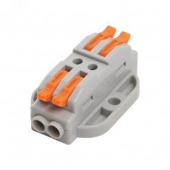 Клемма монтажная для фазных проводников, 2 контактные группы (1 ввод, 1 вывод на полюс) Клемма монтажная для фазных проводников, 2 контактные группы (1 ввод, 1 вывод на полюс)