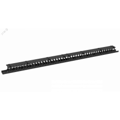 Органайзер кабельный вертикальный, 47U, для шкафов серий TFR-R, TFI-R и TFA, Ш97хГ110мм, металлический, с пластиковыми пальцами, с крепежом, цвет черный Органайзер кабельный вертикальный, 47U, для шкафов серий TFR-R, TFI-R и TFA, Ш97хГ110мм, металлический, с пластиковыми пальцами, с крепежом, цвет черный