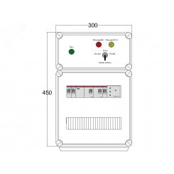 Щит управления электрообогревом DEVIbox HS 2x1700 D316 (в комплекте с терморегулятором и датчиком температуры)