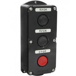 Пост управления ПКЕ 212-3 У3 10А 660В 3 элемента черн. и красн. цилиндр накладной IP40 Электротехник ET519070 Пост управления ПКЕ 212-3 У3 10А 660В 3 элемента черн. и красн. цилиндр накладной IP40 Электротехник ET519070