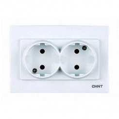 Розетка 2-м без заземл. контакта 16А 250В CHINT 715397 Розетка 2-м без заземл. контакта 16А 250В CHINT 715397