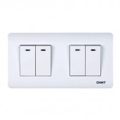 Выключатель 4-кл.с LED-подсветкой 10А 250В CHINT 715400 Выключатель 4-кл.с LED-подсветкой 10А 250В CHINT 715400
