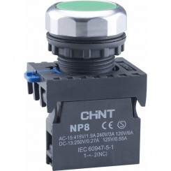 Кнопка управления NP8-10BND/3 подствет. самовозв. AC110-230В(LED) 1НО IP65 (R) зел. CHINT 667584