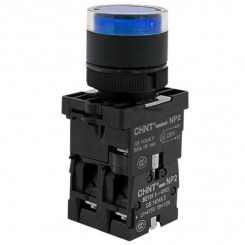 Кнопка управления NP2-BW3661 плоская 1НО AC/DC230В(LED) IP40 (R) син. CHINT 574695