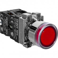 Кнопка управления NP2-BW3465 плоская 1НО+1НЗ AC/DC230В (LED) IP40 (R) красн. CHINT 574366