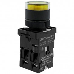 Кнопка управления NP2-EW3565 1НО+1НЗ AC/DC230В(LED) IP40 (R) желт. CHINT 575719