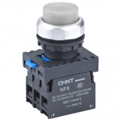 Кнопка управления NP8-11GND/1 1НО+1НЗ бел. AC 110В-220В(LED) IP65 (R) CHINT 667331