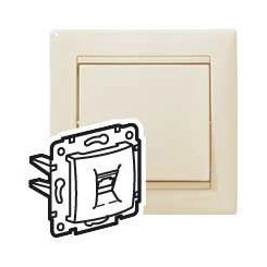 Розетка телефонная 1-м СП Valena RJ11 механизм сл. кость (DIY-упак.) Leg 695622