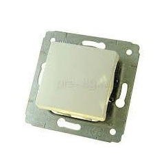 Переключатель проходной 1-кл. СП Cariva 10А IP20 сл. кость (DIY-упак.) Leg 695902