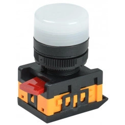 Лампа светосигнальная AL-22TE d22мм 240В AC бел. цилиндр неон IEK BLS30-ALTE-K01