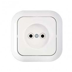 Розетка 1-м СП 16А IP20 без заземл. бел. Bylectrica РС16-228