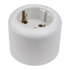 Розетка с заземл. керамика бел. Bironi R1-101-01 Розетка с заземл. керамика бел. Bironi R1-101-01