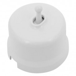 Выключатель 1-кл. (тумблерный) пластик бел. Bironi B1-230-21