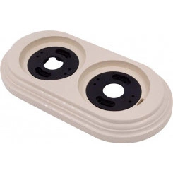 Рамка 2-х постовая пластик песочн. зол. Bironi BF1-620-24