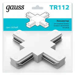 Коннектор Track однофазный для трековых шинопроводов (+) бел. GAUSS TR112