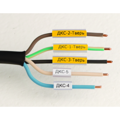 Маркировка для провода гибкая для трубочек 4х23мм бел. (уп.2800шт) DKC NUTFL23