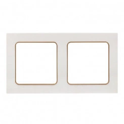 Рамка 2-м Стокгольм бел. с линией цвета шампань PROxima EKF EYM-G-303-10 Рамка 2-м Стокгольм бел. с линией цвета шампань PROxima EKF EYM-G-303-10