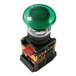Кнопка "Грибок" AELA-22 NO+NC 24В с подсветкой зел. PROxima EKF pbn-aela-1g-24