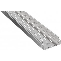 Лоток листовой перфорированный 50х150 L3000 сталь 0.45мм без боковой ESCA 3 IEK ES3-15-050-150-3-045