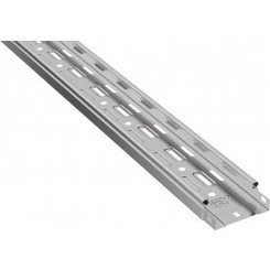 Лоток листовой перфорированный 35х100 L3000 сталь 0.45мм без боковой ESCA 3 IEK ES3-15-035-100-3-045