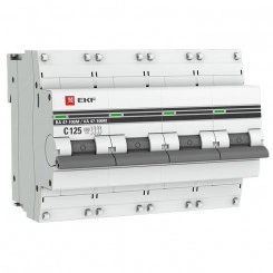 Выключатель автоматический модульный 4п D 125А 10кА ВА 47-100M электромагнит. расцеп. PROxima EKF mcb47100m-4-125C-pro Выключатель автоматический модульный 4п D 125А 10кА ВА 47-100M электромагнит. расцеп. PROxima EKF mcb47100m-4-125C-pro