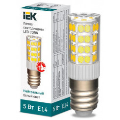 Лампа светодиодная Corn 5Вт капсульная 4000К нейтр. бел. E14 230В керамика IEK LLE-Corn-5-230-40-E14