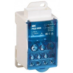 Блок распределительный на DIN-рейку РБД-500А IEK RBD-500 Блок распределительный на DIN-рейку РБД-500А IEK RBD-500