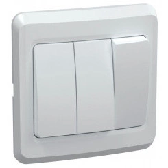 Выключатель 3-кл. 1п СП Вега 10А IP20 ВС10-3-0-ВБ бел. IEK EVV30-K01-10-DM